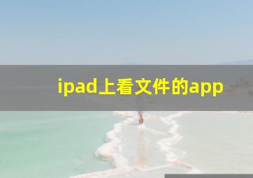 ipad上看文件的app