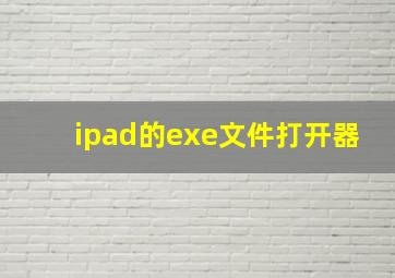 ipad的exe文件打开器