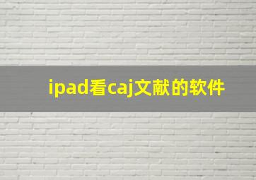 ipad看caj文献的软件