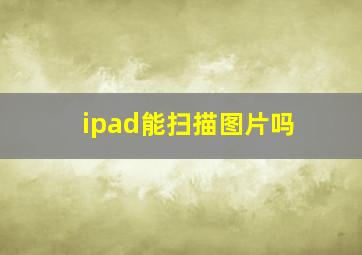 ipad能扫描图片吗