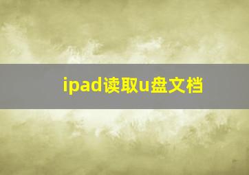 ipad读取u盘文档