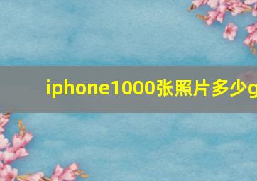 iphone1000张照片多少g