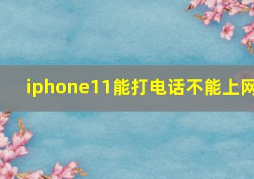 iphone11能打电话不能上网