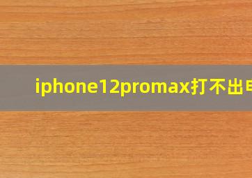 iphone12promax打不出电话