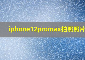 iphone12promax拍照照片大小