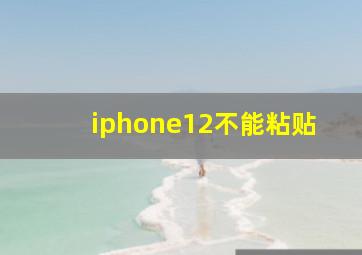 iphone12不能粘贴