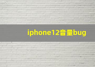 iphone12音量bug