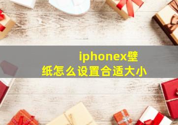 iphonex壁纸怎么设置合适大小