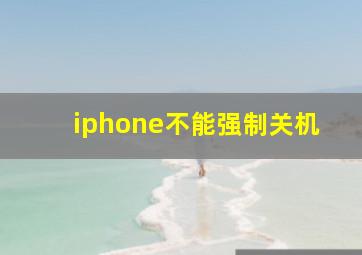 iphone不能强制关机