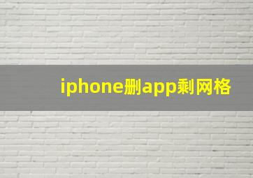 iphone删app剩网格