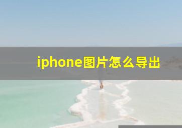 iphone图片怎么导出