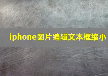 iphone图片编辑文本框缩小