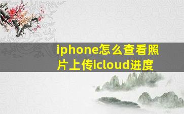 iphone怎么查看照片上传icloud进度