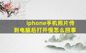 iphone手机照片传到电脑后打开慢怎么回事