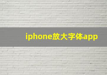 iphone放大字体app