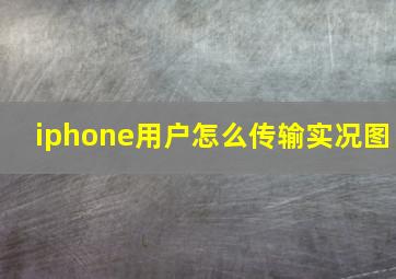 iphone用户怎么传输实况图