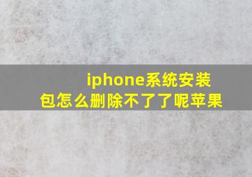 iphone系统安装包怎么删除不了了呢苹果