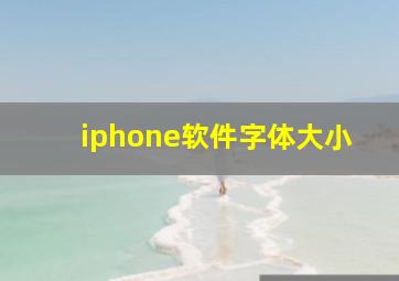 iphone软件字体大小