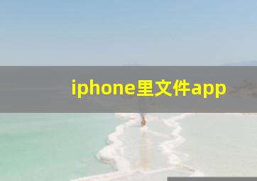 iphone里文件app