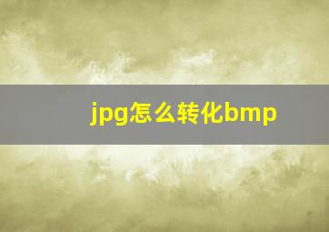 jpg怎么转化bmp