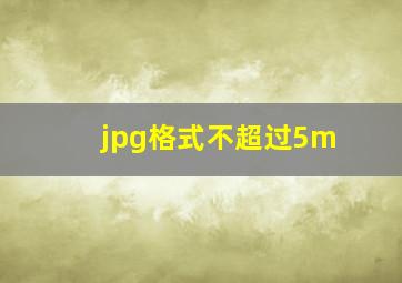 jpg格式不超过5m