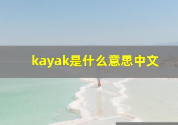 kayak是什么意思中文