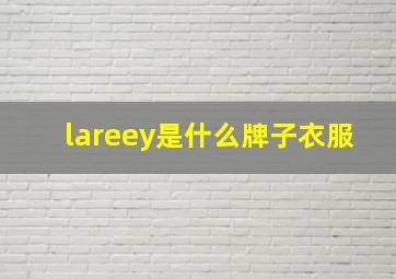 lareey是什么牌子衣服