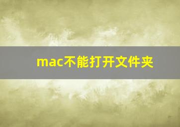 mac不能打开文件夹