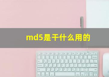 md5是干什么用的