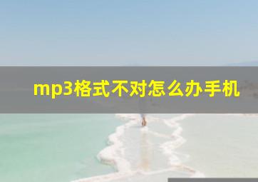 mp3格式不对怎么办手机