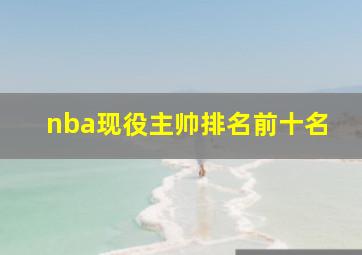 nba现役主帅排名前十名