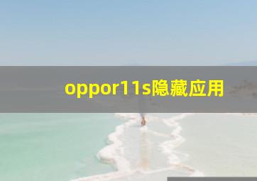 oppor11s隐藏应用