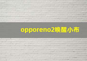 opporeno2唤醒小布