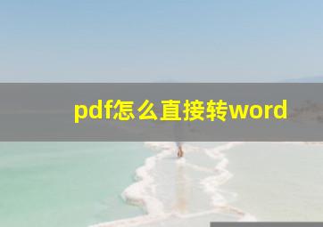 pdf怎么直接转word