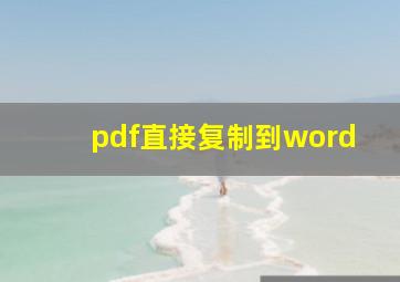 pdf直接复制到word