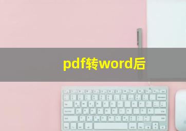 pdf转word后