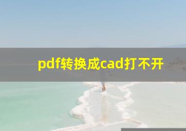 pdf转换成cad打不开