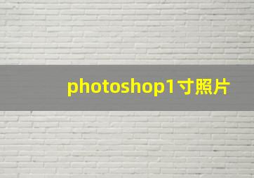 photoshop1寸照片