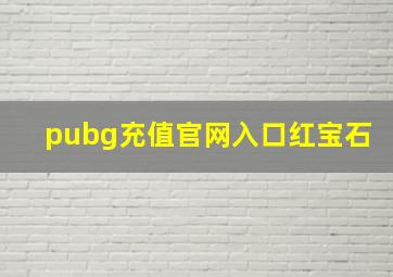 pubg充值官网入口红宝石