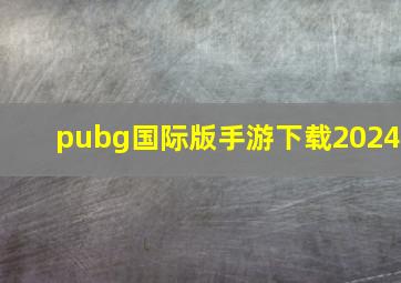 pubg国际版手游下载2024