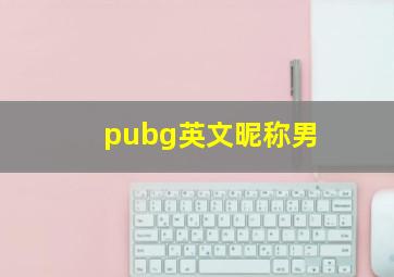 pubg英文昵称男