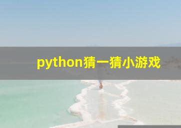 python猜一猜小游戏