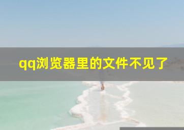 qq浏览器里的文件不见了