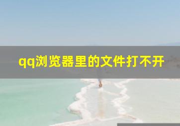 qq浏览器里的文件打不开