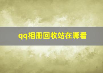 qq相册回收站在哪看