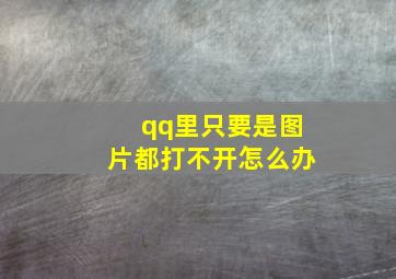 qq里只要是图片都打不开怎么办