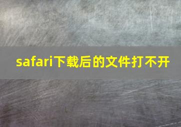 safari下载后的文件打不开