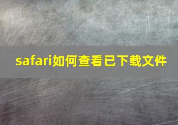 safari如何查看已下载文件