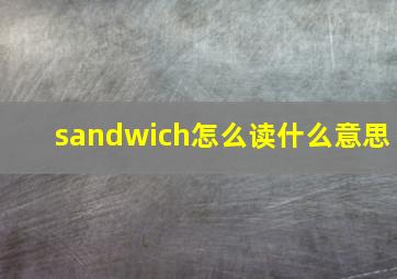 sandwich怎么读什么意思