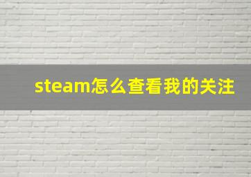 steam怎么查看我的关注